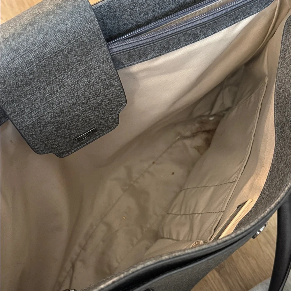 Tumi Gray and Black tote